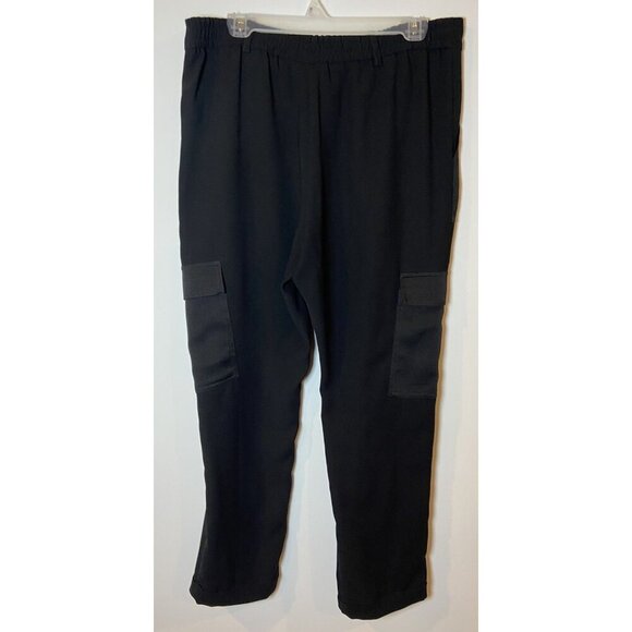 Maeve by Anthropologie Pants Cargo Cuff Hem Black Size Medium M - Picture 3 of 5